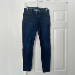 Comfy, stretch dark denim - 7 for all mankind skinny jeans